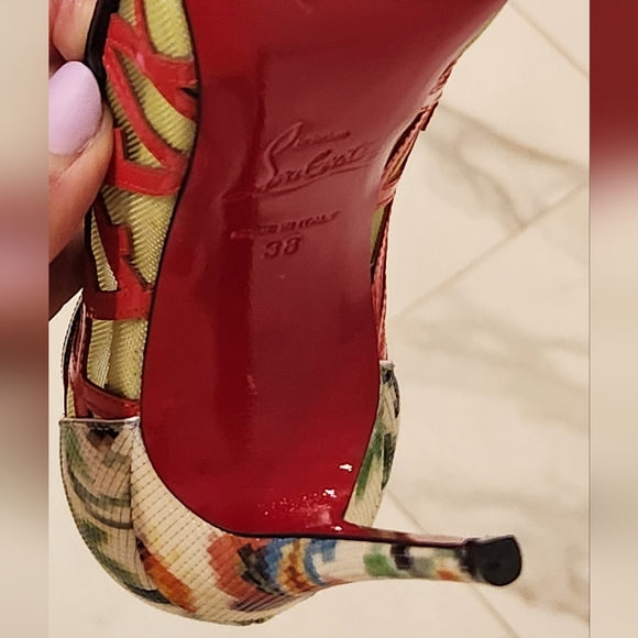 CHRISTIAN LOUBOUTIN Tititata 100mm Size 38 - Picture 10 of 12